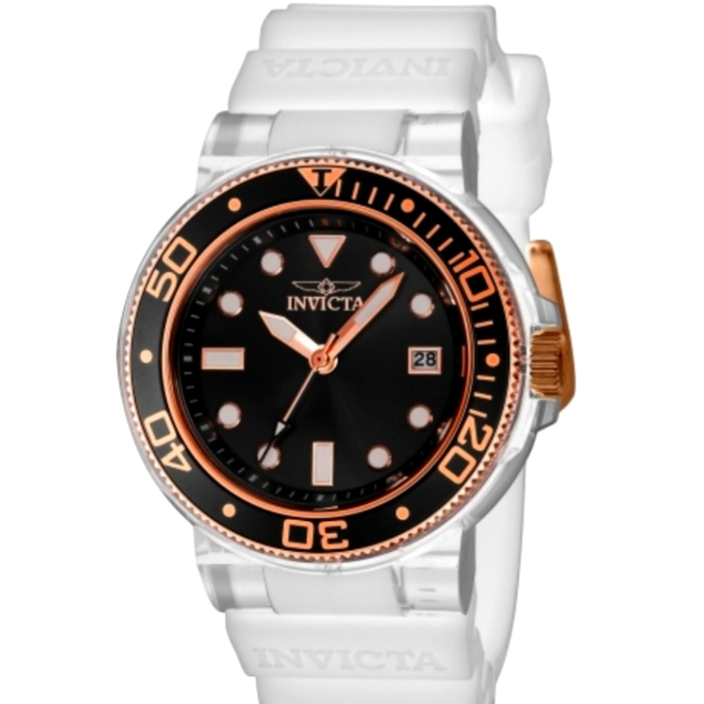 COPY - Invicta Pro Diver Anatomic Women's Watch - 40mm, Transparent Case, White…